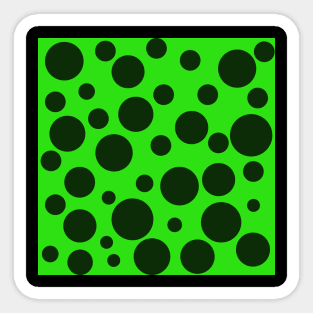 Green polka dot pattern Sticker